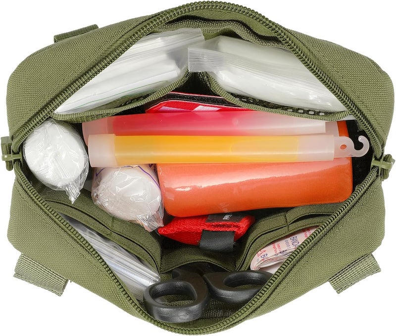 FRTKK Tactical Molle Admin Pouch Utility Laser Cut EDC Tool Pouch Bag Horizontal Modular Pouches Include US Flag Patch and Keychain - Image 4